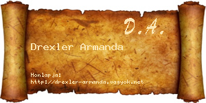 Drexler Armanda névjegykártya